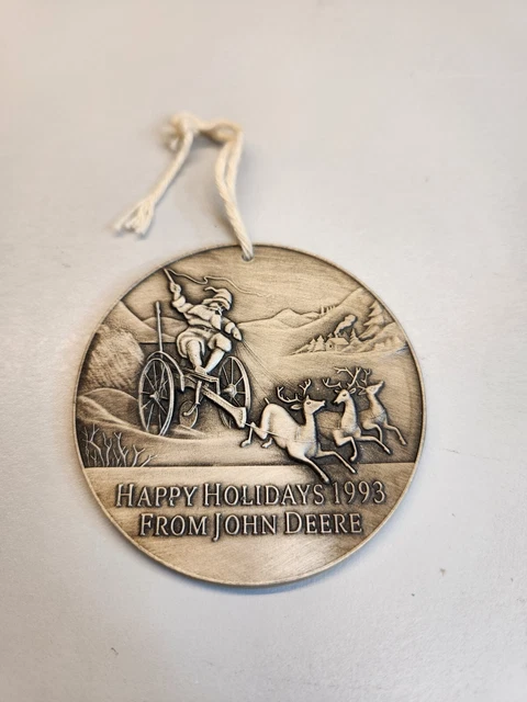 Rare 1993 Limited Edition John Deere Christmas Ornament New Pewter