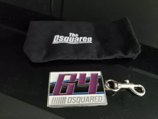 Dsquared2 Man Metal Graphic 3D logo Keychain Jeans Jacket Italy