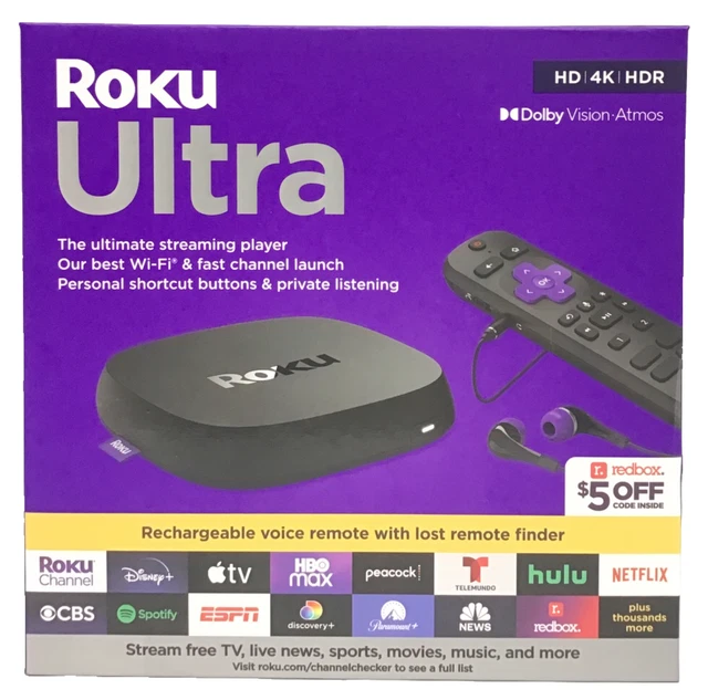 APPAREIL DE STREAMING Roku Ultra 2022 4K/HDR/Dolby Vision (Roku Voice ...