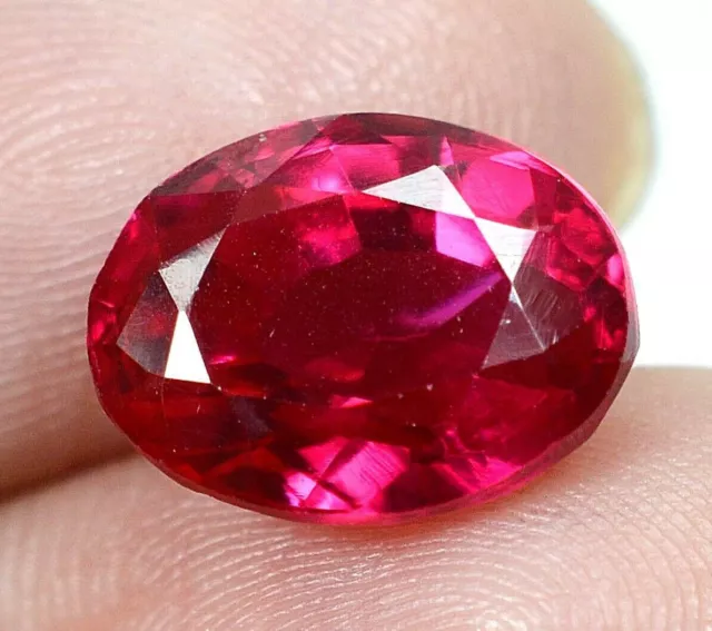 AAA+ 5.40 Ct Natural Mogok's Blood Red Ruby Oval Certified Loose Gemstone U447