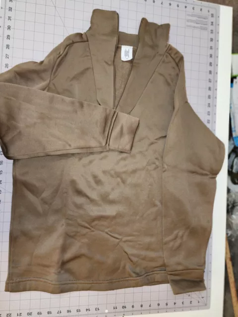 POLYPRO THERMAL MID BASE LAYER 1/2 ZIP SHIRT TOP X-Small USGI Brown - New other