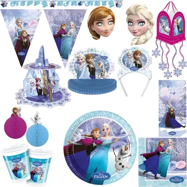 Disney la Reine de Glace Set Fête Anniversaire D'Enfant Déco Anna Elsa Olaf