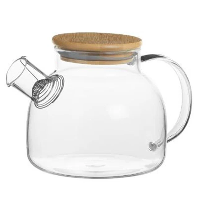 Théière Verre & Bambou "Nature" 80cl Transparent