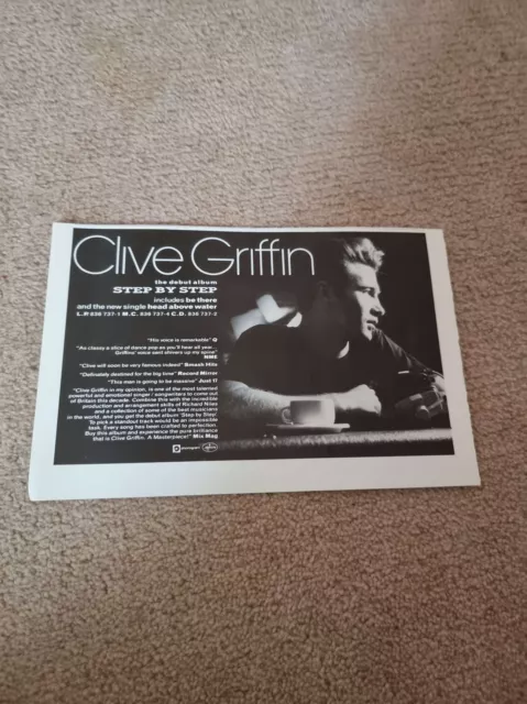 Tnewm98 Advert 5X8 Clive Griffin : 'Step By Step' Debut Album