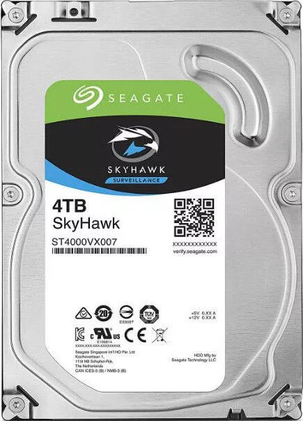 4TB Seagate SkyHawk SATA 6Gb/s 64MB 3.5" ST4000VX007 Hard Drive