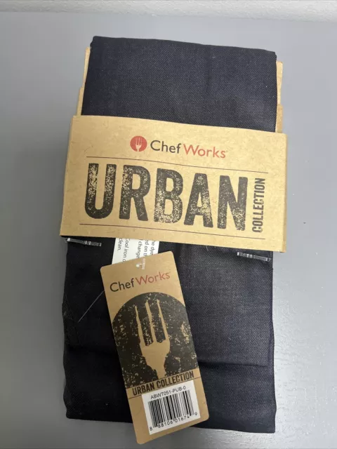 Chef Works Urban Collection Unisex Boulder Bib Apron Black One Size