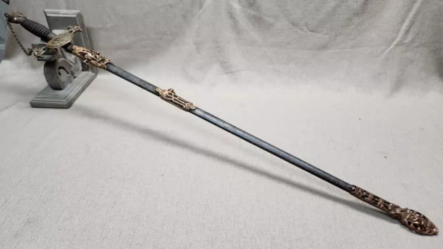 Antique Knights Of Pythias Uniformed Ranks Presentation Fraternal Sword