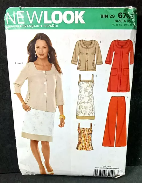 New Look 6788 Misses Dress Top Pants Plus Sizes 10 12 14 16 18 20 22 Uncut