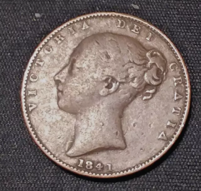 1841 Great Britain Victoria Farthing Strong Details