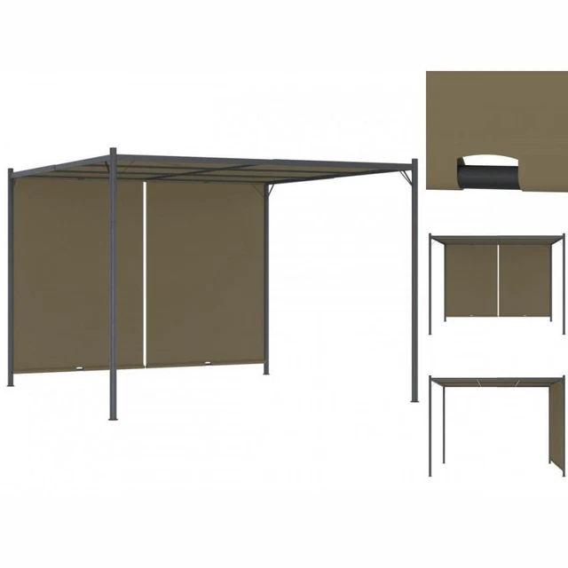 Pavillon Gartenzelt Terrassenüberdachung Gartenpergola Dach Ausziehbar 3x3 M Tau