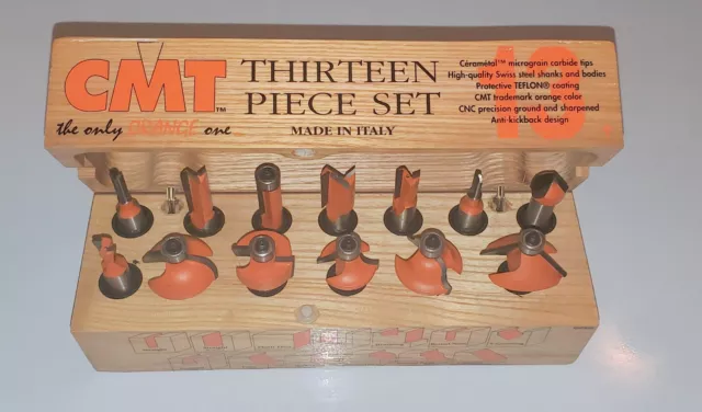 CMT Thirteen Piece Router Bit Set 1/2" shank