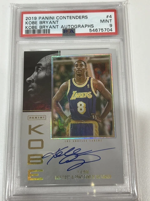 2019-20 Panini Contenders Kobe Bryant Tribute Auto SSP PSA 9 MT #4