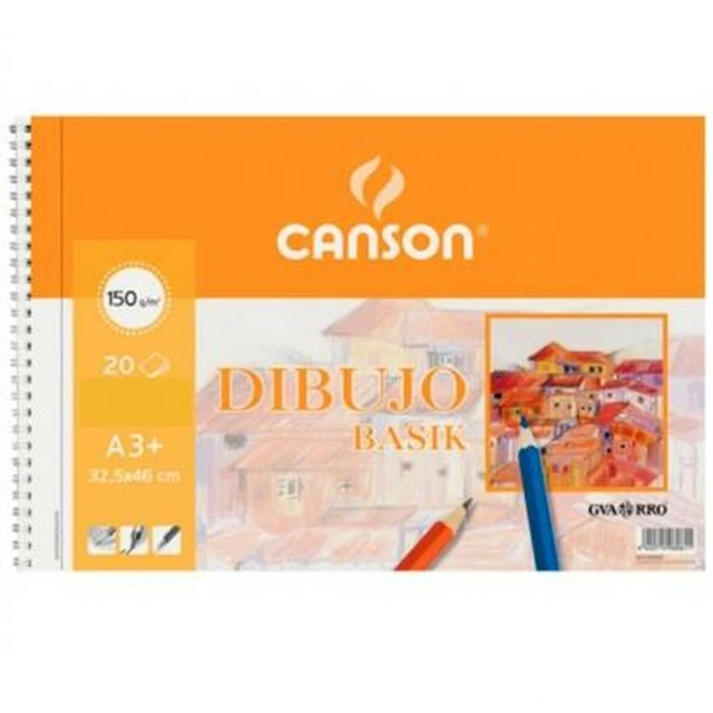 Bloc de dibujo Canson Basik Liso Microperforado 150 g 20 Hojas 10 Unidades Es