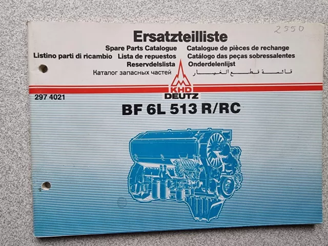 Ersatzteilliste KHD Deutz Motor BF 6 L 513 R / RC