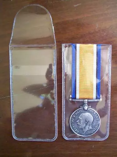 PLASTIC MEDAL WALLET for MILITARY MEDALS - Pack 50 Individual Wallets 55mm wide