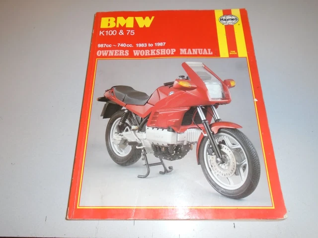 BMW K100 & K75 Haynes Manual 1983-1987 (Rare Manual) £8.99 - PicClick UK
