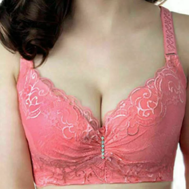 Womens Push Up Padded Bra Super Boost Lace Support Plunge
