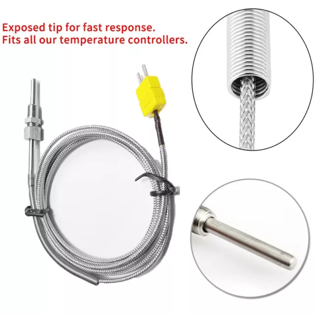 Temperature Controller Sensor  K-Type Screw Thermocouple Control Probe 1-5M AU 2