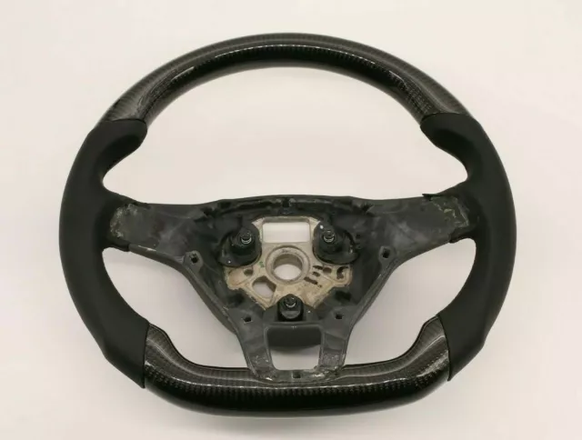 Mercedes W204 Facelift 2011+ Carbon Fibre Steering Wheel with Black Stitching