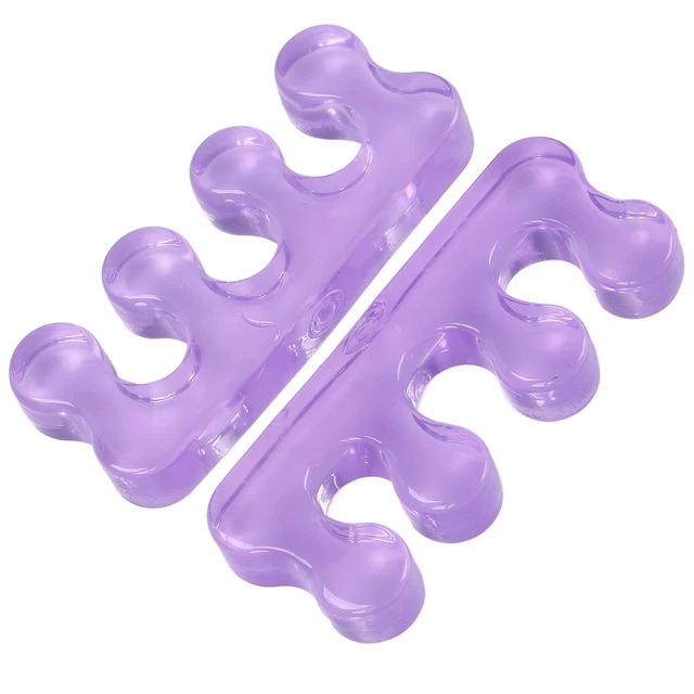 2Pcs Toe Separator Purple Silica Gel Toe Stretchers Correttori Bunion Per Bunion
