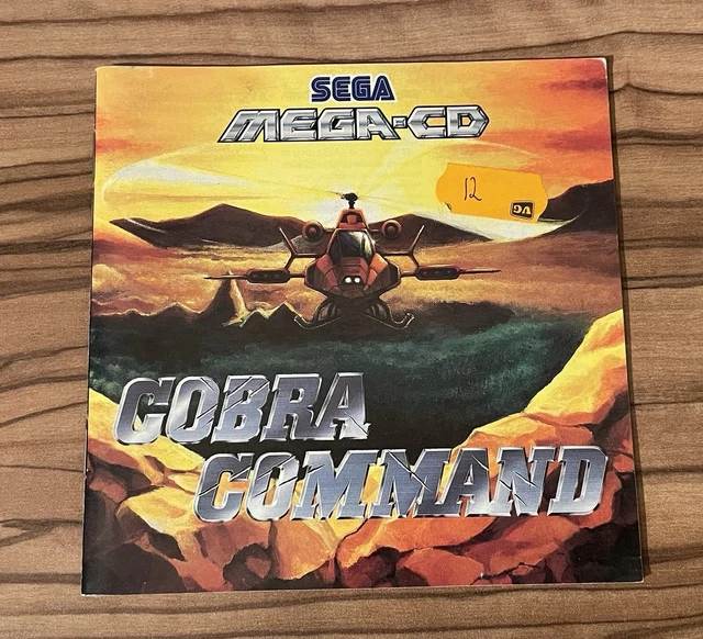 COBRA COMMAND SEGA Mega-CD Manual Instruction Booklet £5.66 - PicClick UK