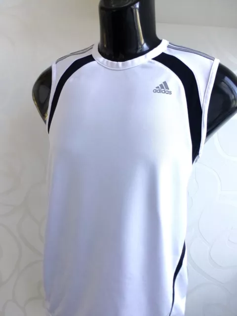 ADIDAS ♛ Tennis Fußball Tanktop Sport Shirt Top Achselshirt CLIMACOOL S 164 170