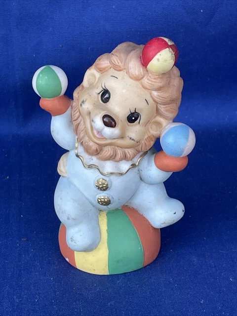 Vintage Circus Juggler Clown LION Home Interiors Homco Figurine 1423❤️ct39j1