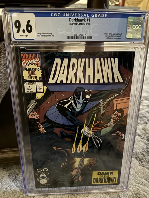 Darkhawk #1 Cgc 9.6 Origin And First Appearance Of Darkhawk Mcu | Wp Marvel 1991