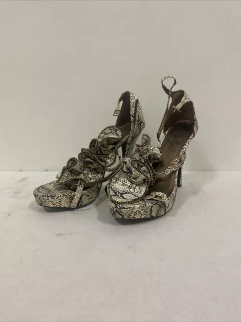 Privilege Women’s Snake Skin High Heel (4.5”) Size 10 Buckle