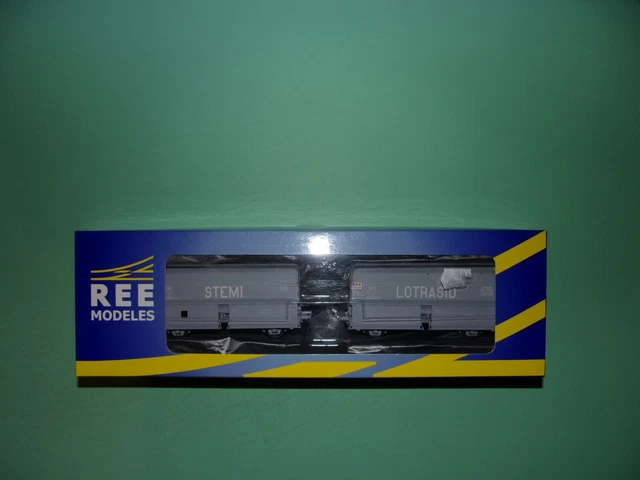 Coffret 2 Wagons Céréaliers SANDERS - REE MODELES WB-035 - Échelle HO - NEUF