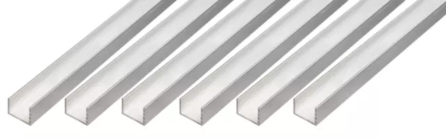 Alberts 6x U-Profil Alu Aluprofil U Profil Aluminiumprofil U Winkel 1000x15x10mm