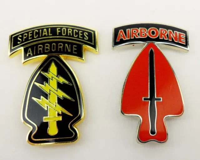 2 TYPES U.S. Army Special Forces Command Airborne Badge Pin-0575 $14.49 ...