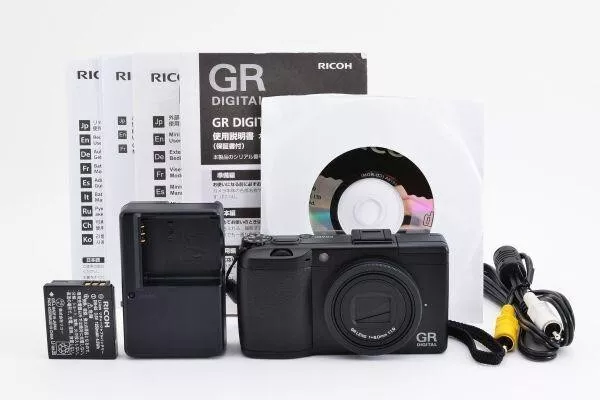 Ricoh GR Digital III 10.0MP Compact Camera f1.9 w/ box, hood and adapter Light U