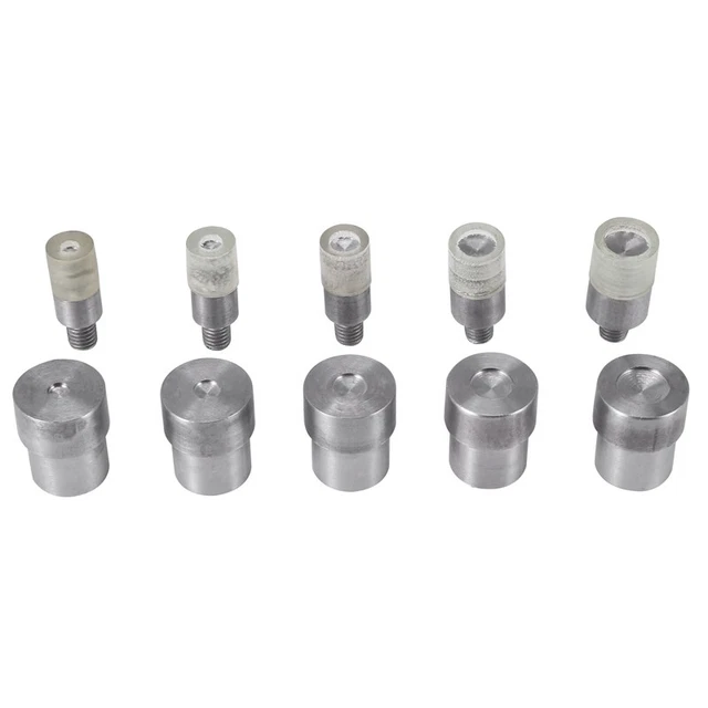 5 Sets Kappen Nieten Stanzstücke (5 mm/6 mm/8 mm/10 mm/12 mm) I1Z4