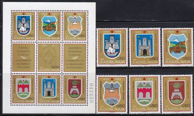 YUGOSLAVIA - Sc 991 - 993, 1017 - 1019, 1020 MNH - LOOK!