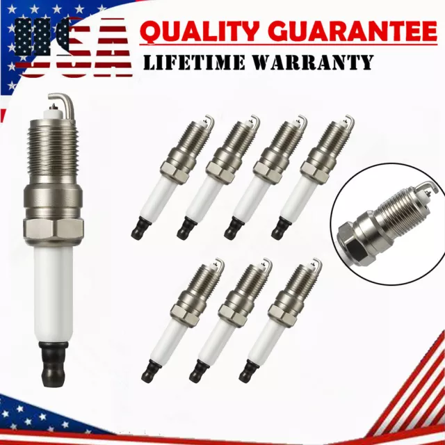 Set of 8 41-962 19299585 Spark Plugs Platinum For GMC Sierra Chevy Silverado New