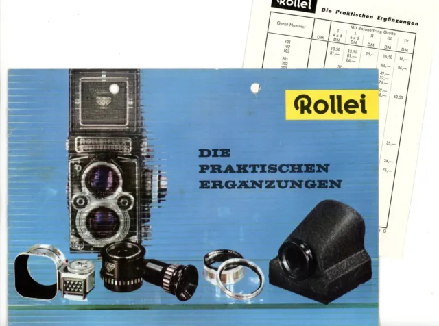 ROLLEI Praktische Ergänzungen Prospekt Rolleimarin Filter Penta-Prisma  (Y5801