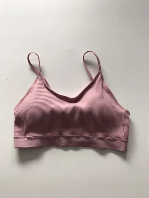 PRIMARK PINK NON Wired Non Padded Pre-Owned Bralette Size M £5.50