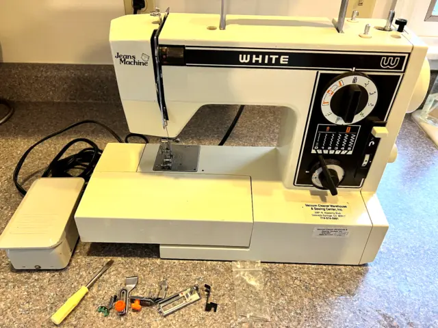 White 1919 Heavy Duty Multi Stitch Sewing Machine Denim Leather