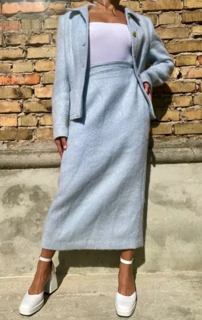 Escada Mohair/Wool Blazer and Skirt Suit