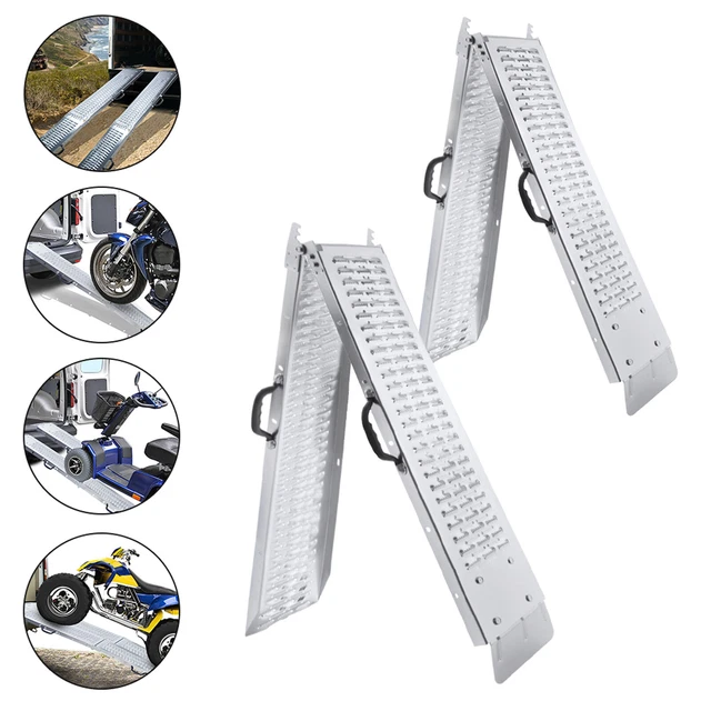 Rampa Di Carico In Acciaio Zincato NAIZY 135cm - Portata 400kg, Antiscivolo Per Auto, Moto, Quad - Foto 2