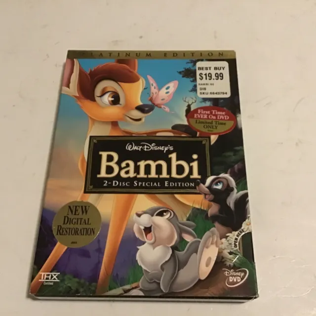 NEW Walt Disney's BAMBI DVD Special Edition/Platinum Edition 2-Disc 2005 SEALED