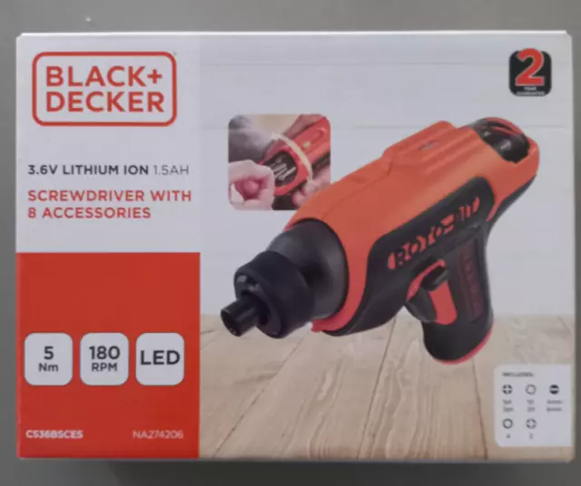 BLACK DECKER Svitavvita a batteria 3.6V CS36BSCES-QW  *NUOVO*  MODELLO 2023