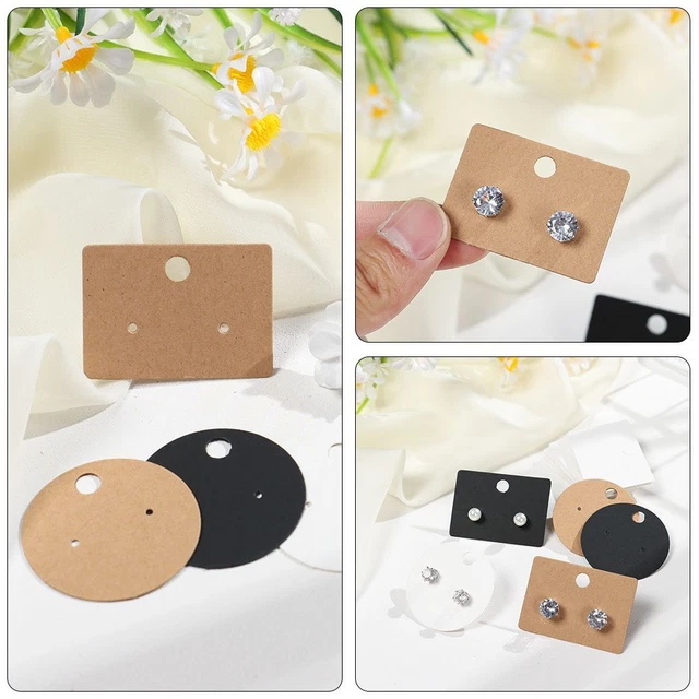 Display Blank Round 4.5cm Diameter Earring Display Cards Label Card Holder Tags