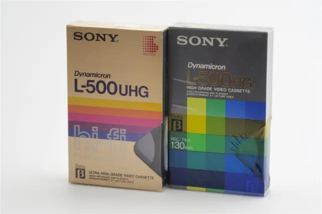 2x sony Hi-Fi Video Betamax Cassette L-500 (1695486681)