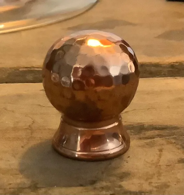 1.5” Round Hammered Copper Bronze Ball Drawer Hardware Knob Pull