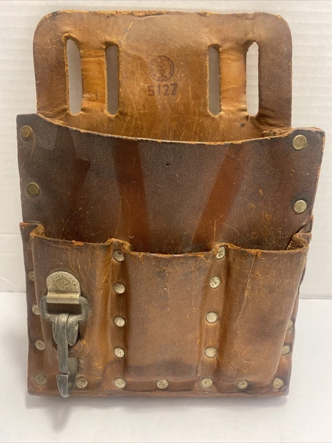 Klein Tools #5127 Leather 6 Pocket Electrician Tool Belt Klein Tools #5127 Leather 6 Pocket Electrician Tool Belt