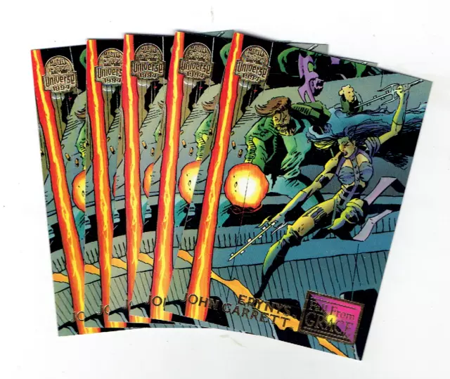 (5) ERYNYS / JOHN GARRETT 1994 Marvel Universe FALL FROM GRACE Card Lot #69