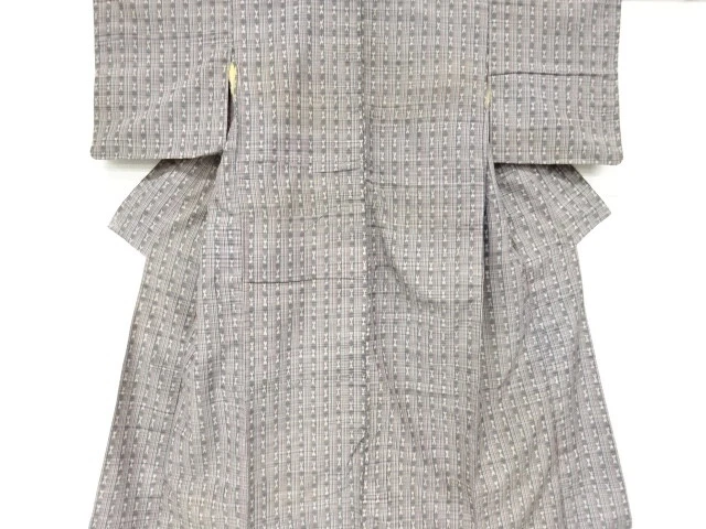 6308903: Japanese Kimono / Antique Kimono / Mawata Tsumugi / Woven Stripes
