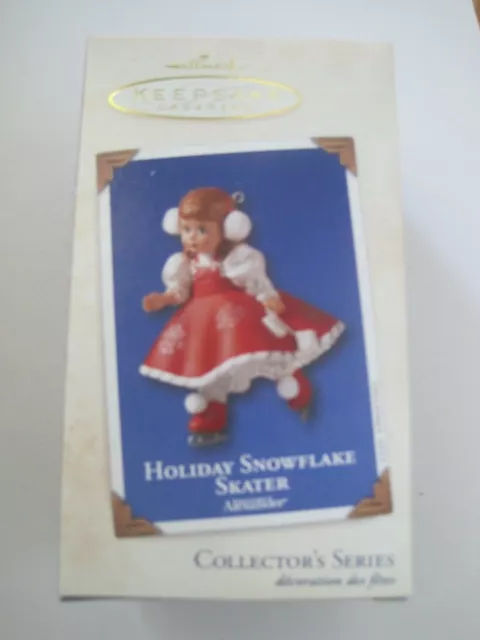 Hallmark Keepsake Christmas Ornament Holiday Snowflake Skater EUC Vintage